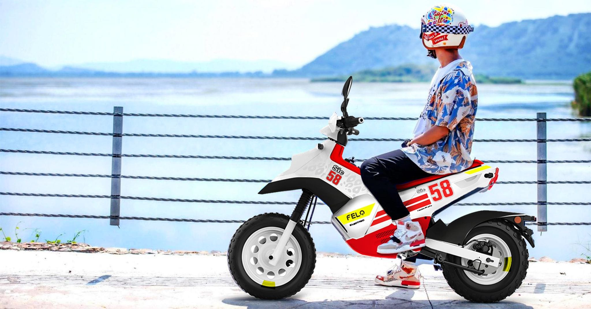 Felo FW03 Elektroroller Cub Motorcross Roller Felo FW03 Elektroroller Cub Motorcross Roller
